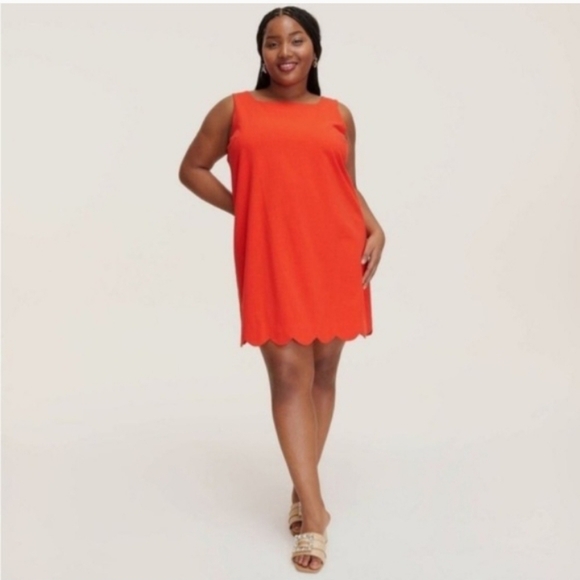 Kate Spade Red Scallop Hem Mini Dress Sz XS NWT - Picture 4 of 9